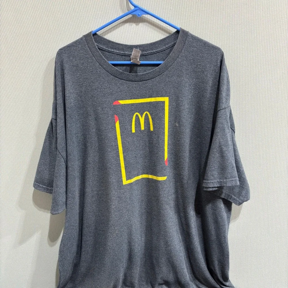 Gildan Heavy Cotton McDonald's M Logo Graphic T Shirt 3XL - Picture 1 of 3